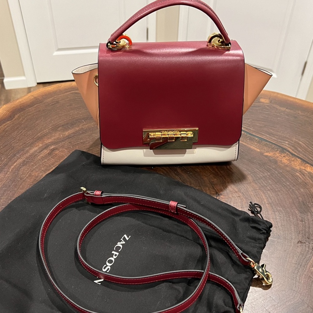Zac Posen satchel w/shoulder strap-multi color; like New!!